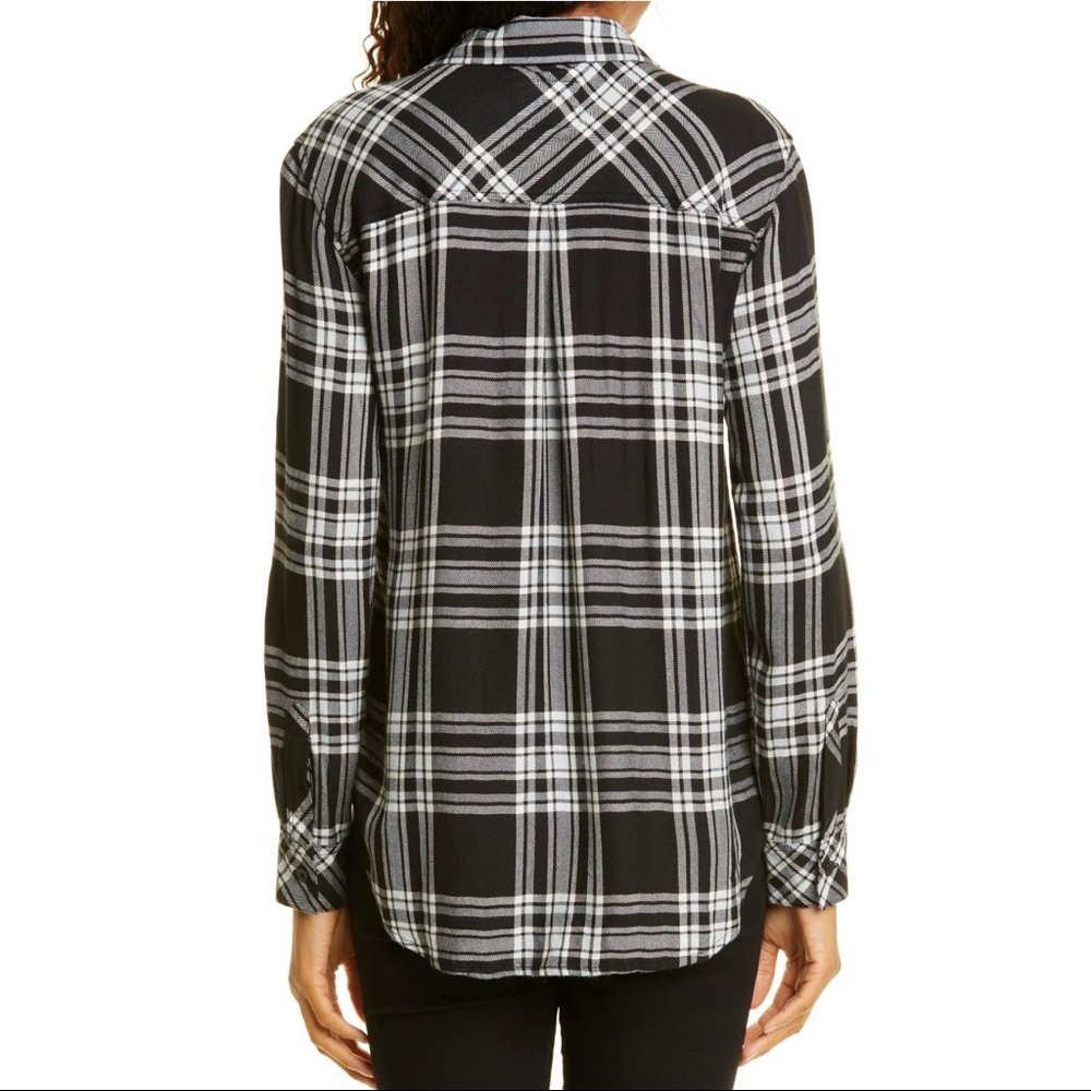 Rails Hunter Plaid Button Up Black Sky Ivory Large - image 2